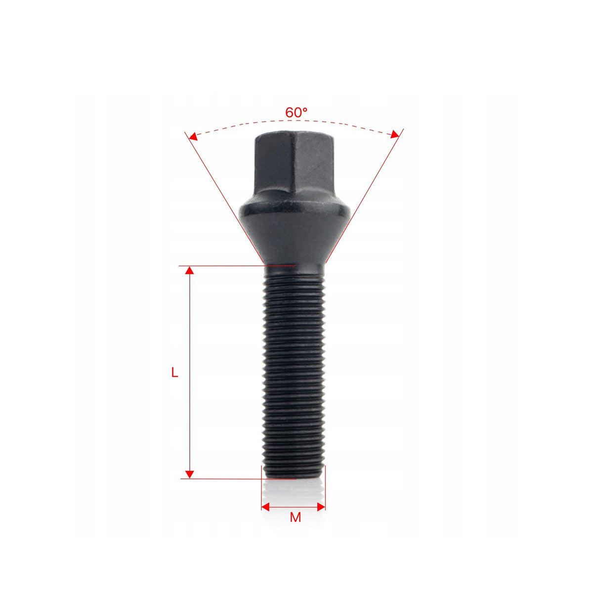 10 x DŁUGIE ŚRUBY GETMANN M12x1.5x40mm Stożek Klucz 17