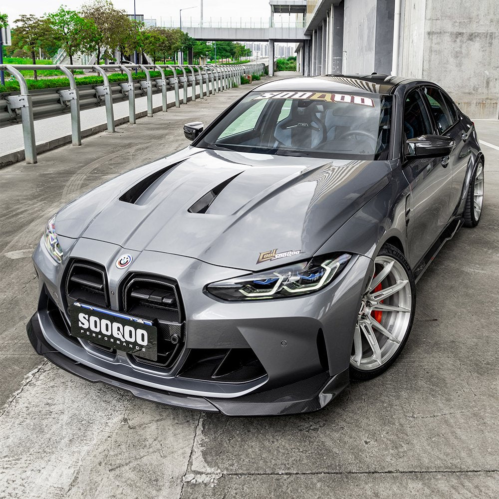 Karbonowy Splitter Przód do BMW M3 G80 / G81 M4 G82 / G83 w stylu SQ B