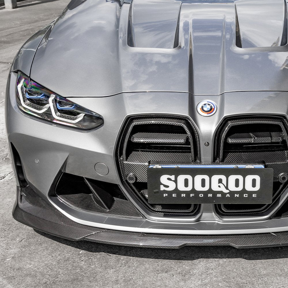 Karbonowy Splitter Przód do BMW M3 G80 / G81 M4 G82 / G83 w stylu SQ B