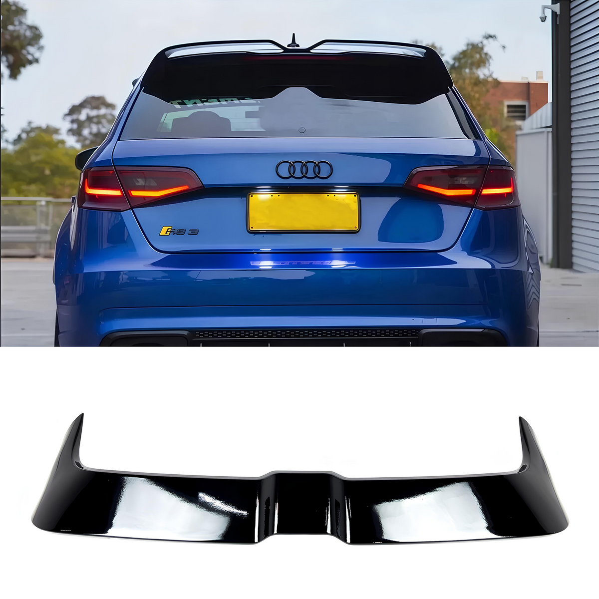 Spoiler Lotka Dachowa Audi A3 8V / S3 Hatchback 5D (2012–2020) Oettinger Style Czarny Połysk
