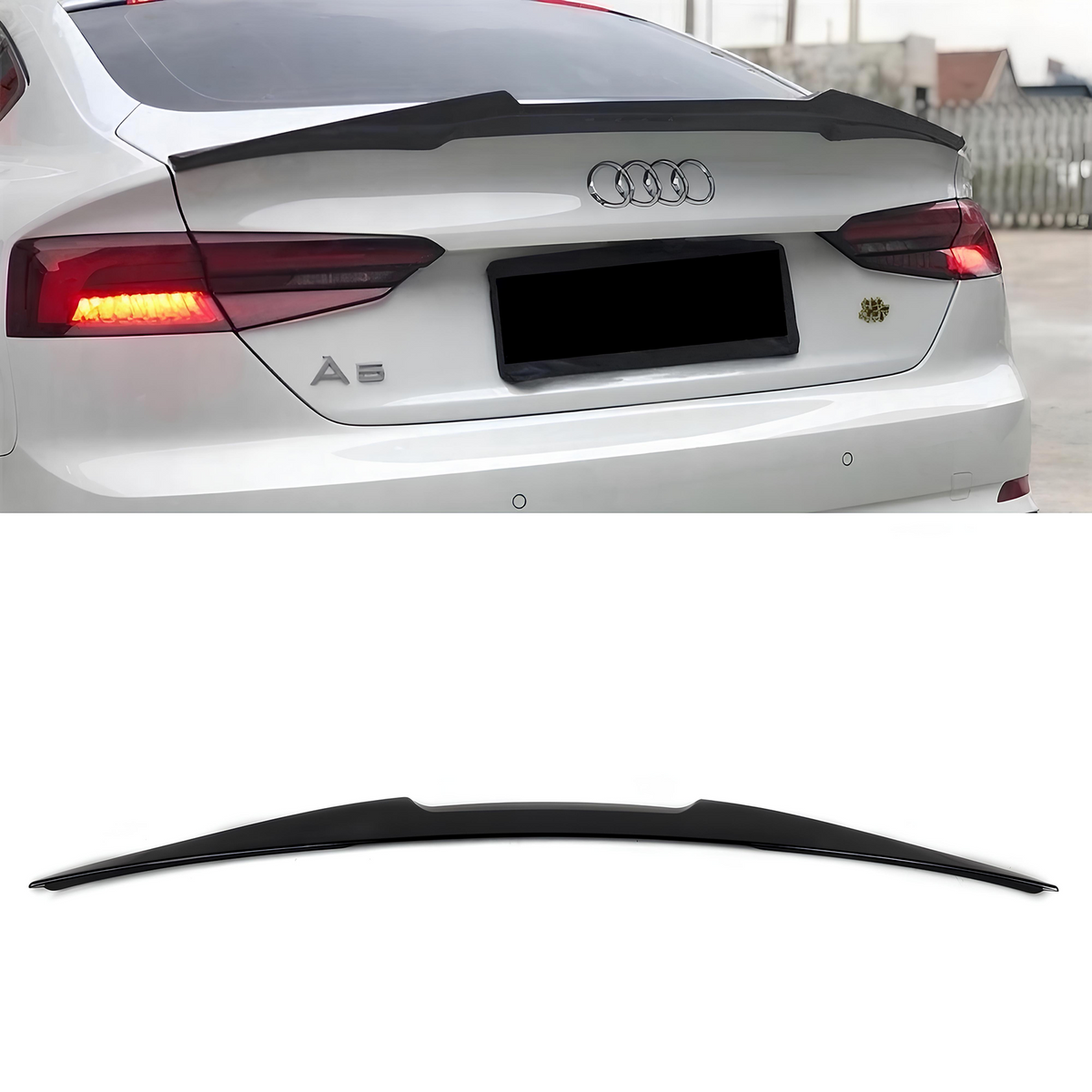 Spoiler Lotka Klapy Audi A5 / S5 F5 (2016-2025) Sportback / Coupe M4-Style Czarny Połysk