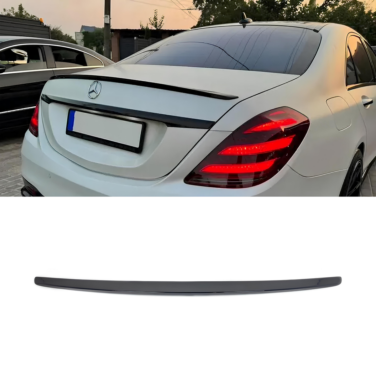 Spoiler Lotka Klapy Bagażnika Mercedes S-Klass W222 / S63AMG / S65AMG (2013-2020) AMG-Style Czarny Połysk