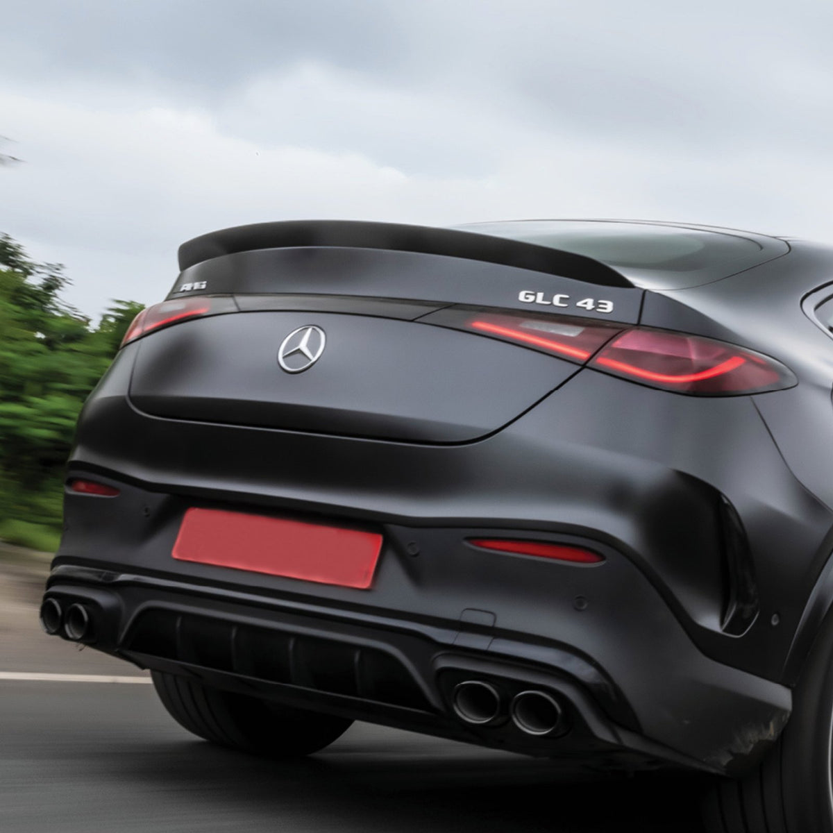 Spoiler Lotka Klapy Mercedes GLC C254 Coupe (2022+) AMG-Style Czarny Połysk