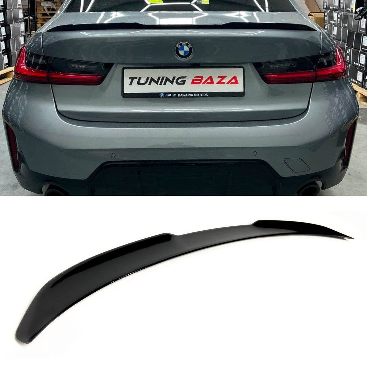 Spoiler Lotka Klapy BMW Serii 3 G20 / G80 M3 (2018-ON) M3-Style Czarny Połysk ABS