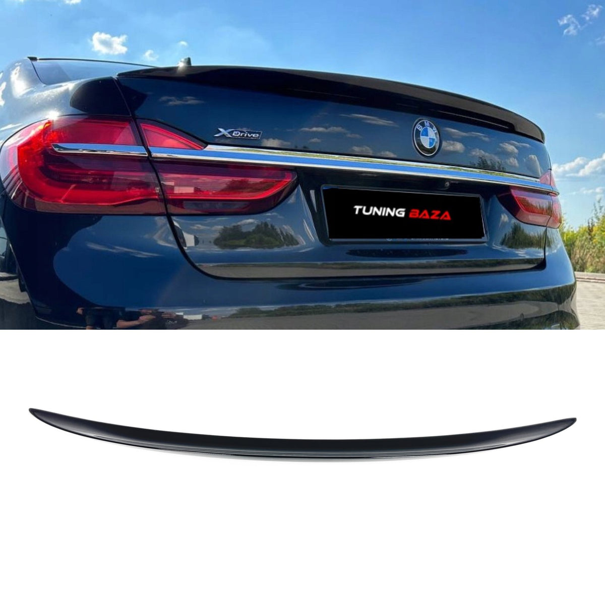 Spoiler Lotka Klapy Bagażnika BMW 7 G11 / G12 (2015-2022) MP-Style Czarny Połysk