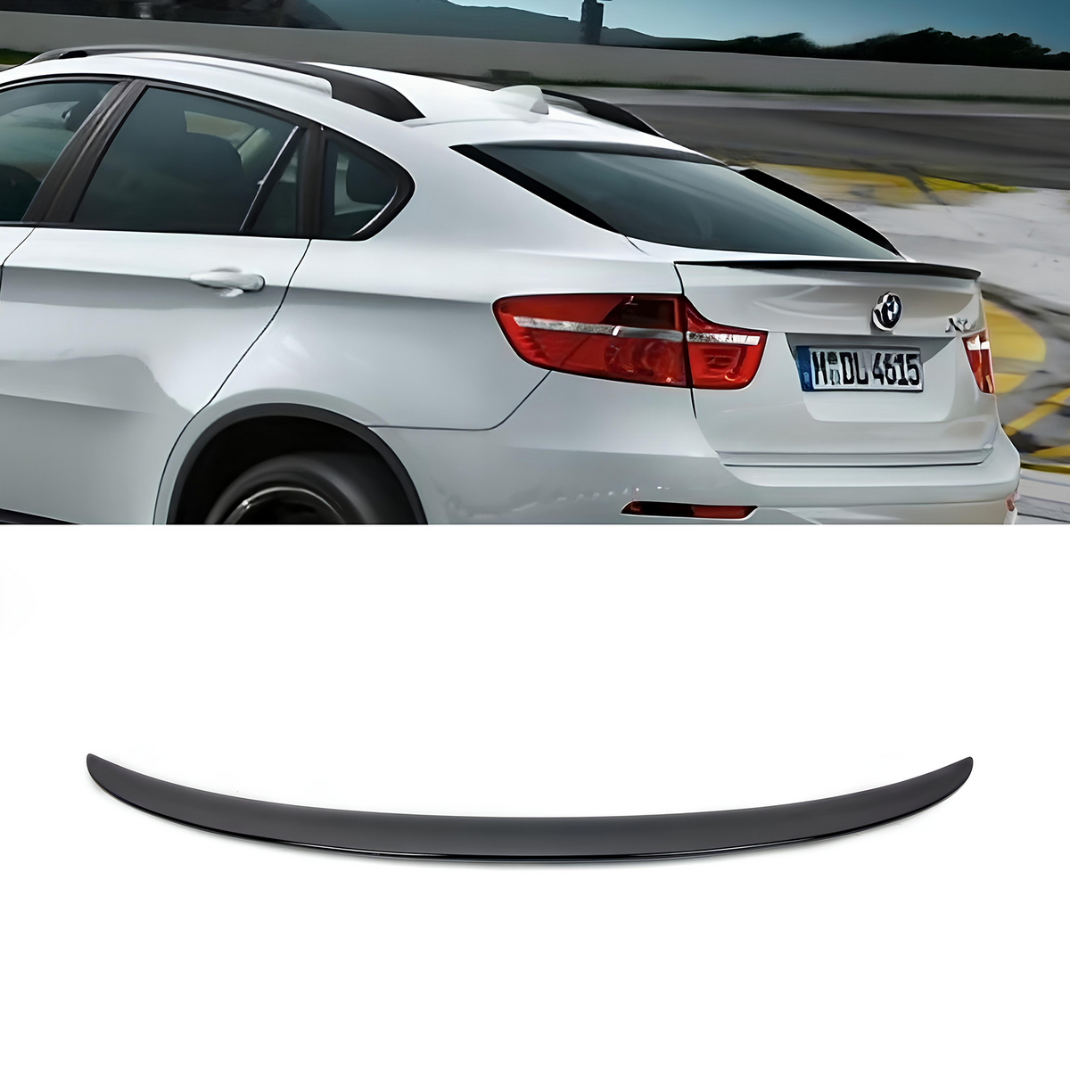Spoiler Lotka Klapy Bagażnika BMW X6 E71 / X6M (2008–2014) M-Performance Style Czarny Połysk