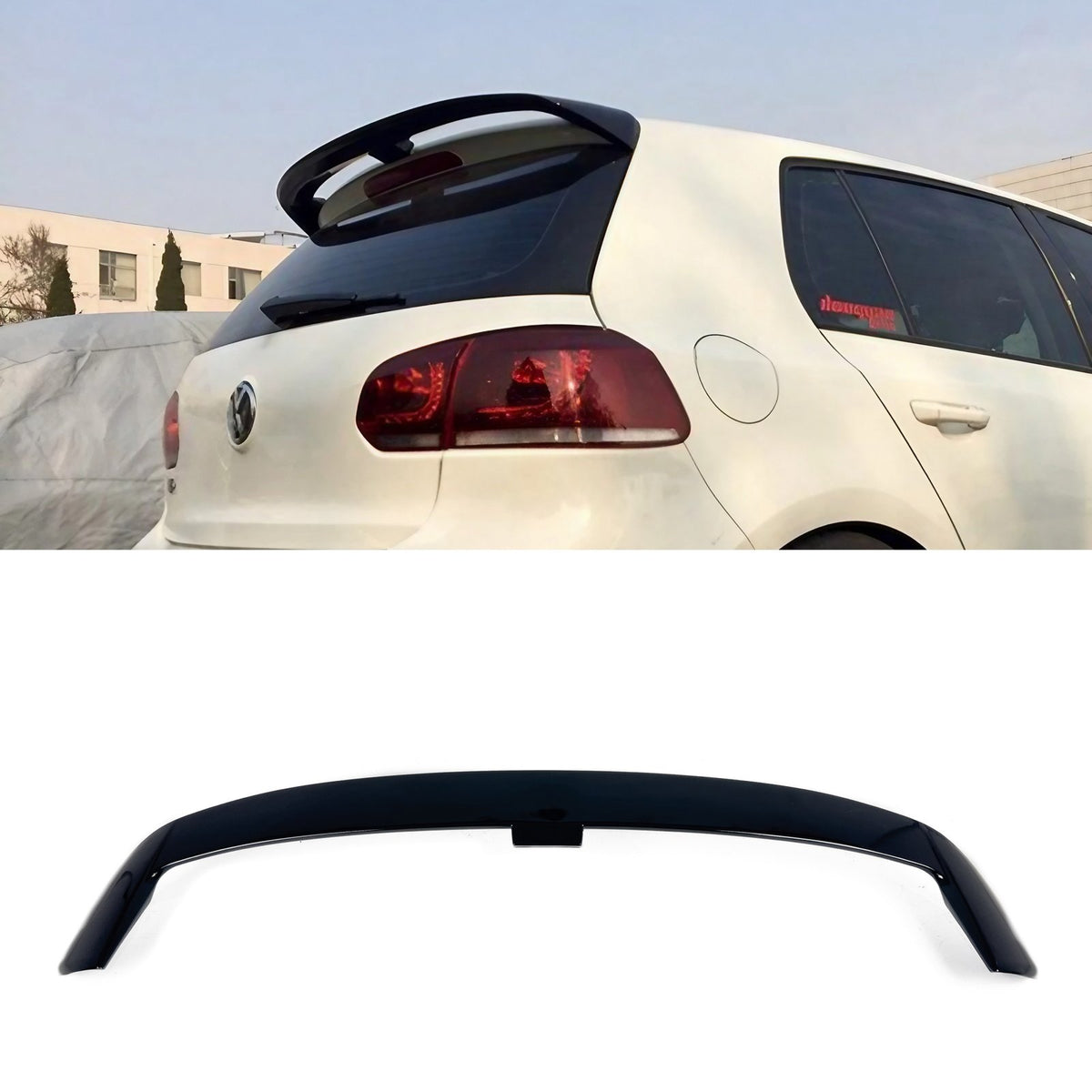 Spoiler Lotka Dachowa VW Golf 6 MK6 (2008-2012) OEM-Style Czarny Połysk