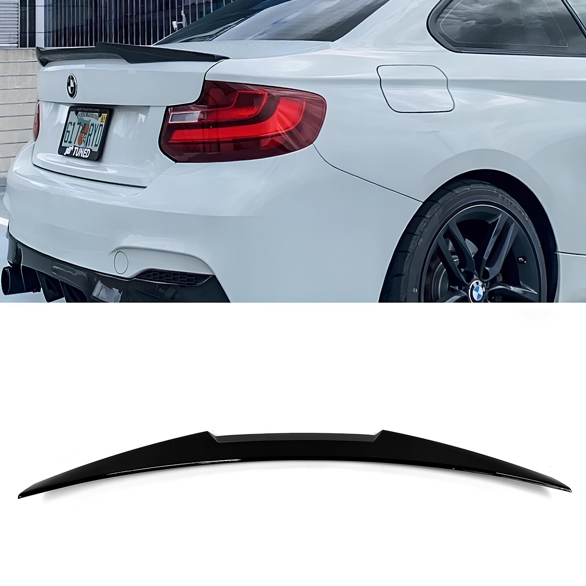 Spoiler | Lotka Klapy Bagażnika BMW F22 / F87 M2 M4-Style Czarny Połysk (2014-2021)
