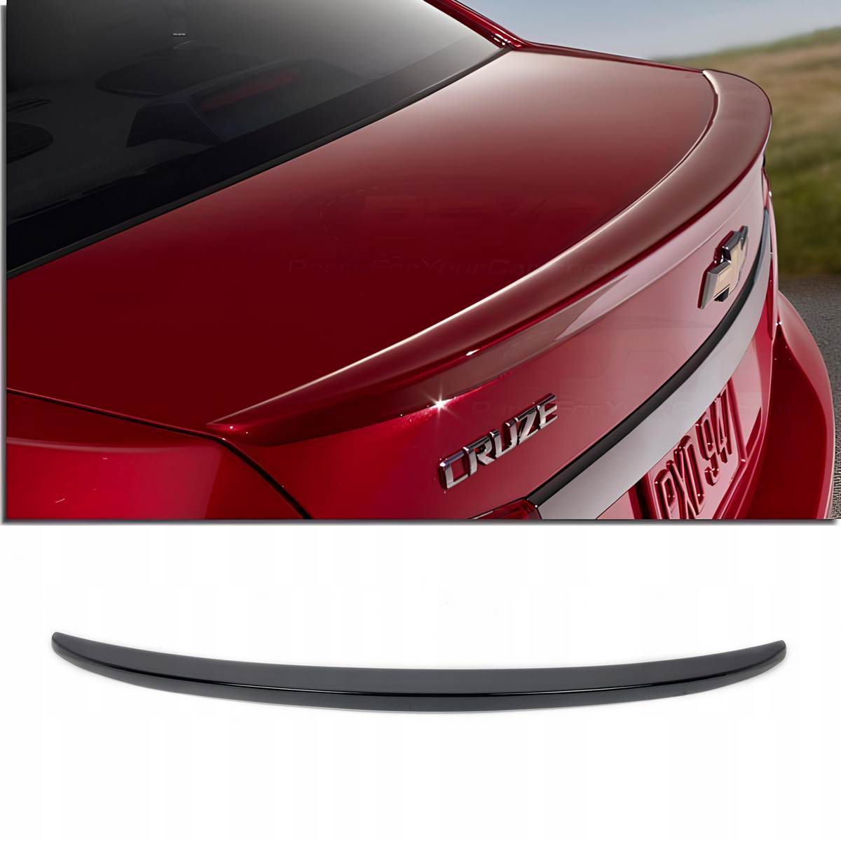 Spoiler Lotka Klapy Chevrolet Cruze 1G (2008-2015) Duck-Style Czarny Połysk