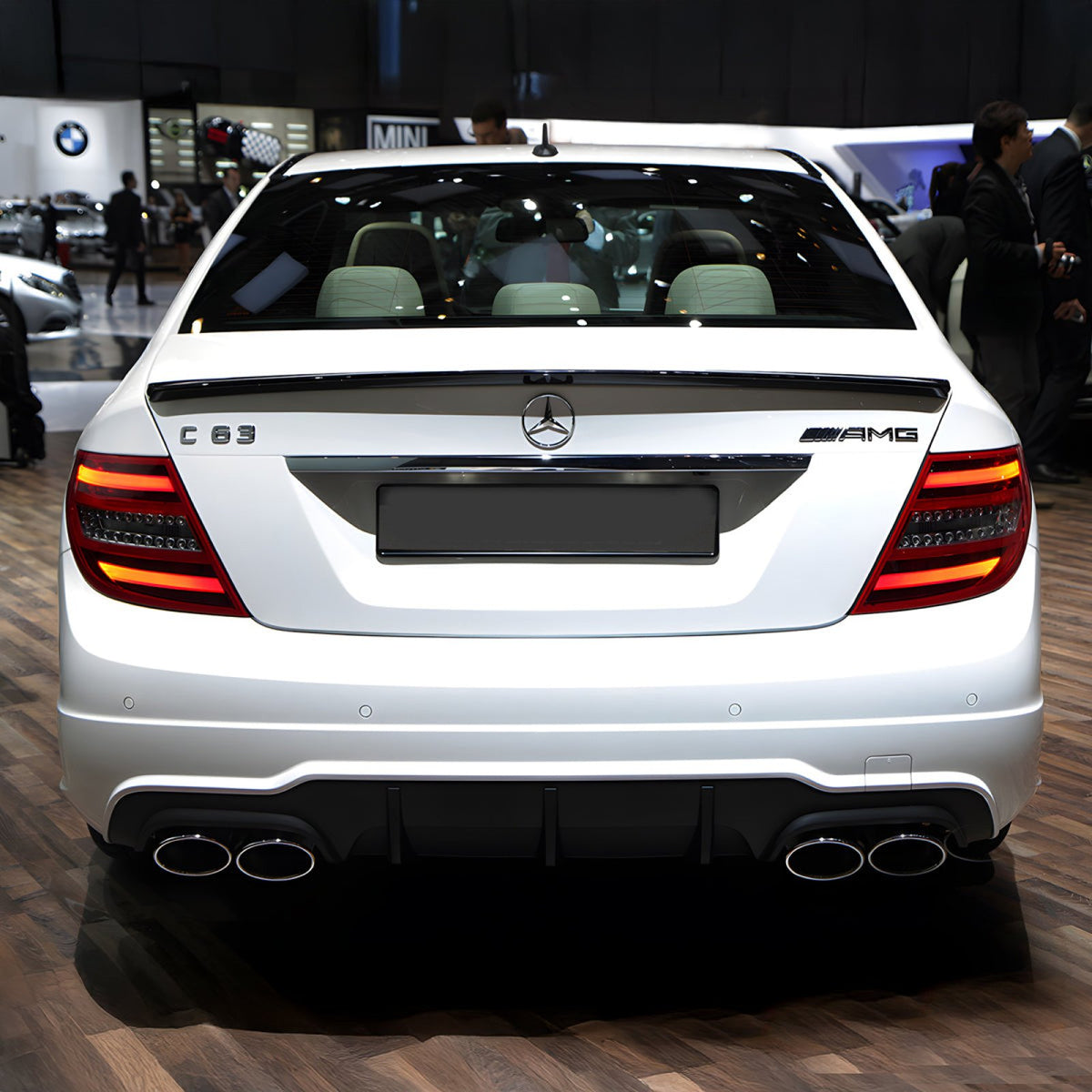 Spoiler Lotka Klapy Mercedes C-Klasa W204 / C63AMG (2007–2014) AMG-Style Czarny Połysk