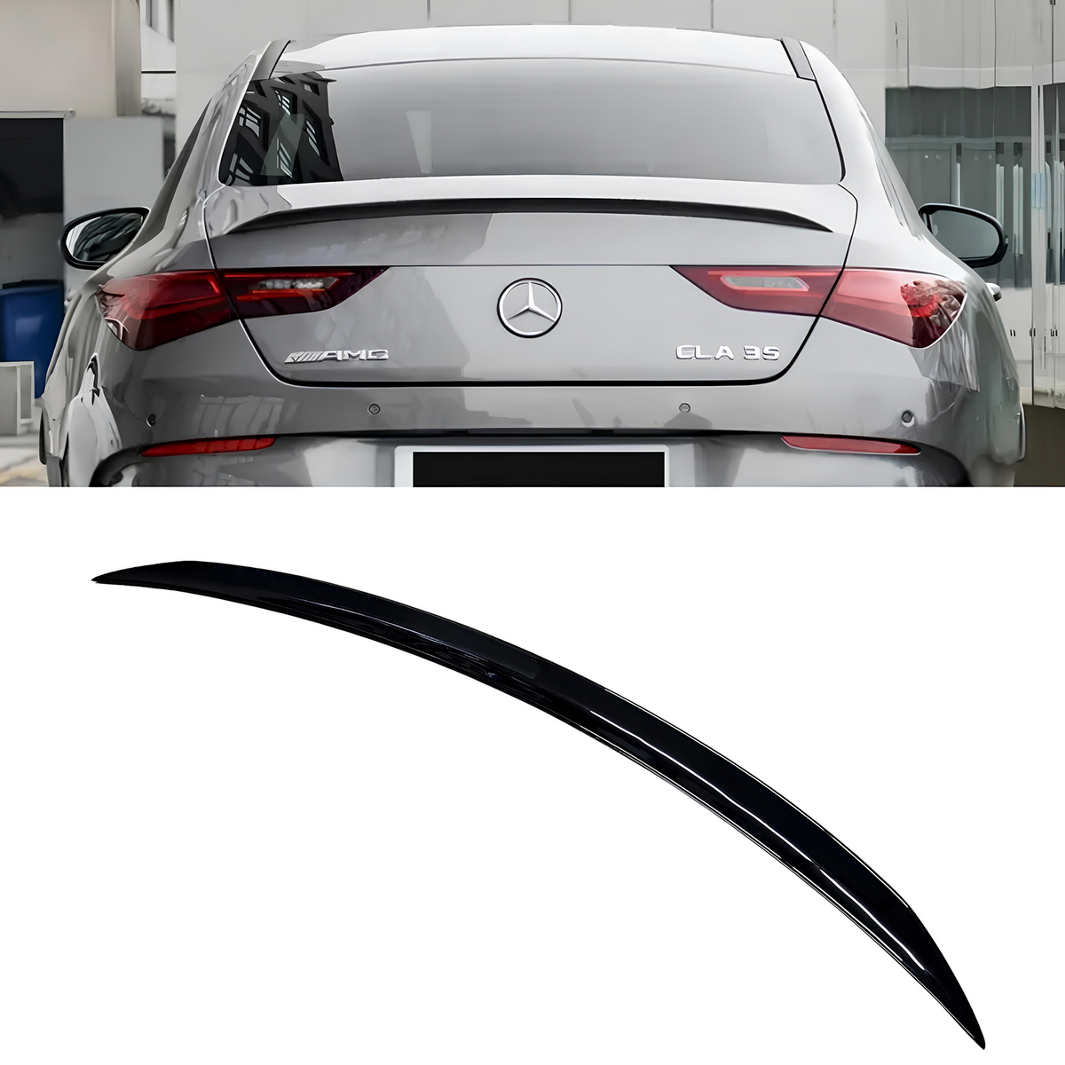 Spoiler Lotka Klapy Mercedes CLA С118 (2019–ON) 35AMG-Style Czarny Połysk