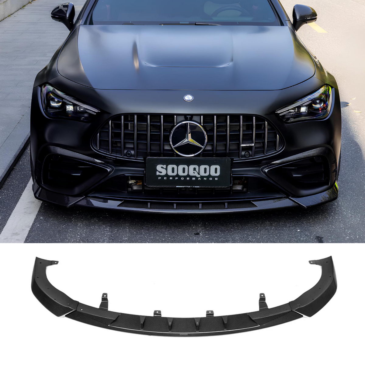 Karbonowy Splitter / Front Lip do Mercedes-Benz AMG CLE 53 A236/C236 (2024+) SOOQOO Style