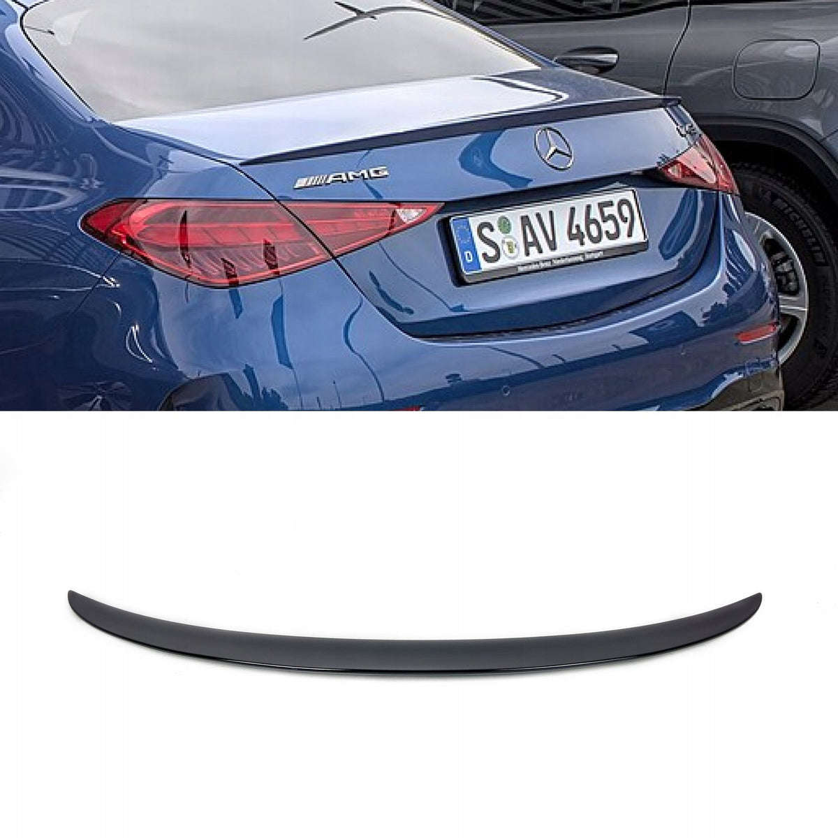 Spoiler Lotka Klapy Mercedes C-Klasa W206 / C43 / C63 (2021-ON) AMG Style Czarny Połysk
