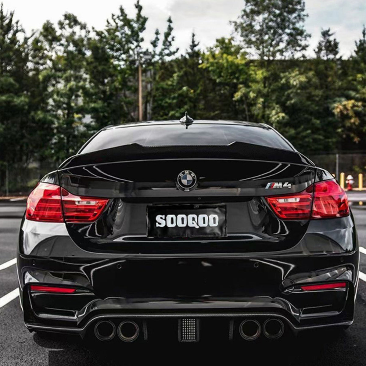 Karbonowe Spoiler na klapę bagażnika BMW F30 F80 PSM Styl (Dry-Carbon)