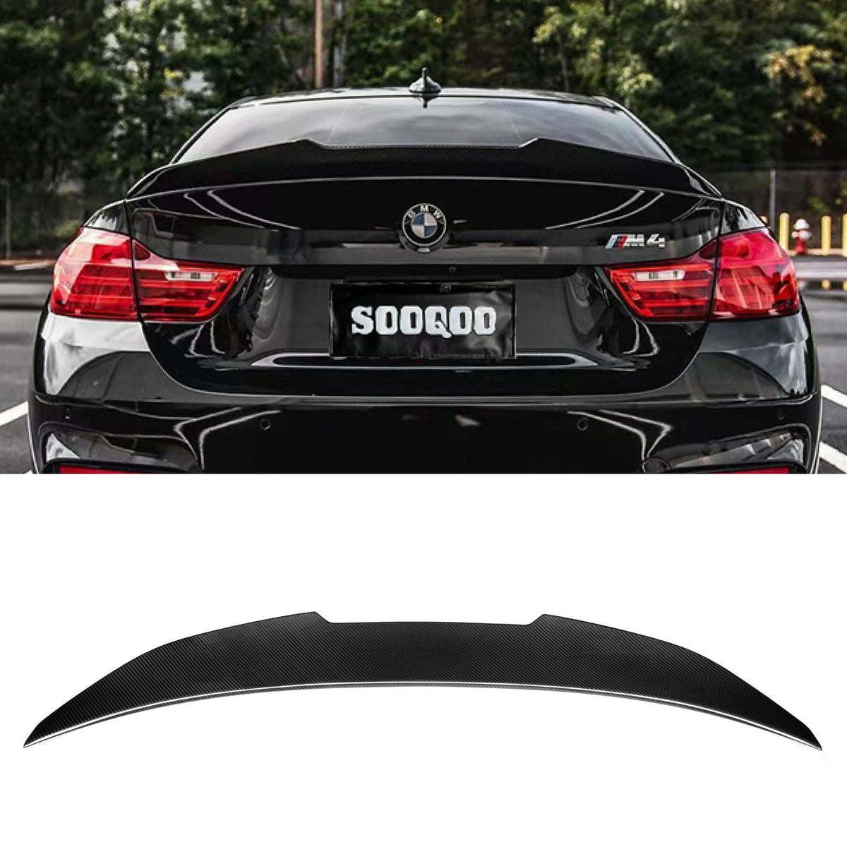 Karbonowy Spoiler na klapę bagażnika BMW 4 Series F82 PSM Styl (Dry-Carbon)