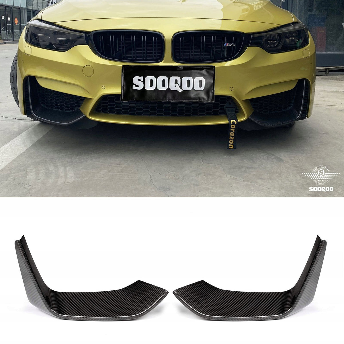 Nakładka Karbonowa Przednia Lewa/Prawa do BMW F80 M3 F82 M4 F83 M4 W stylu M-Performance