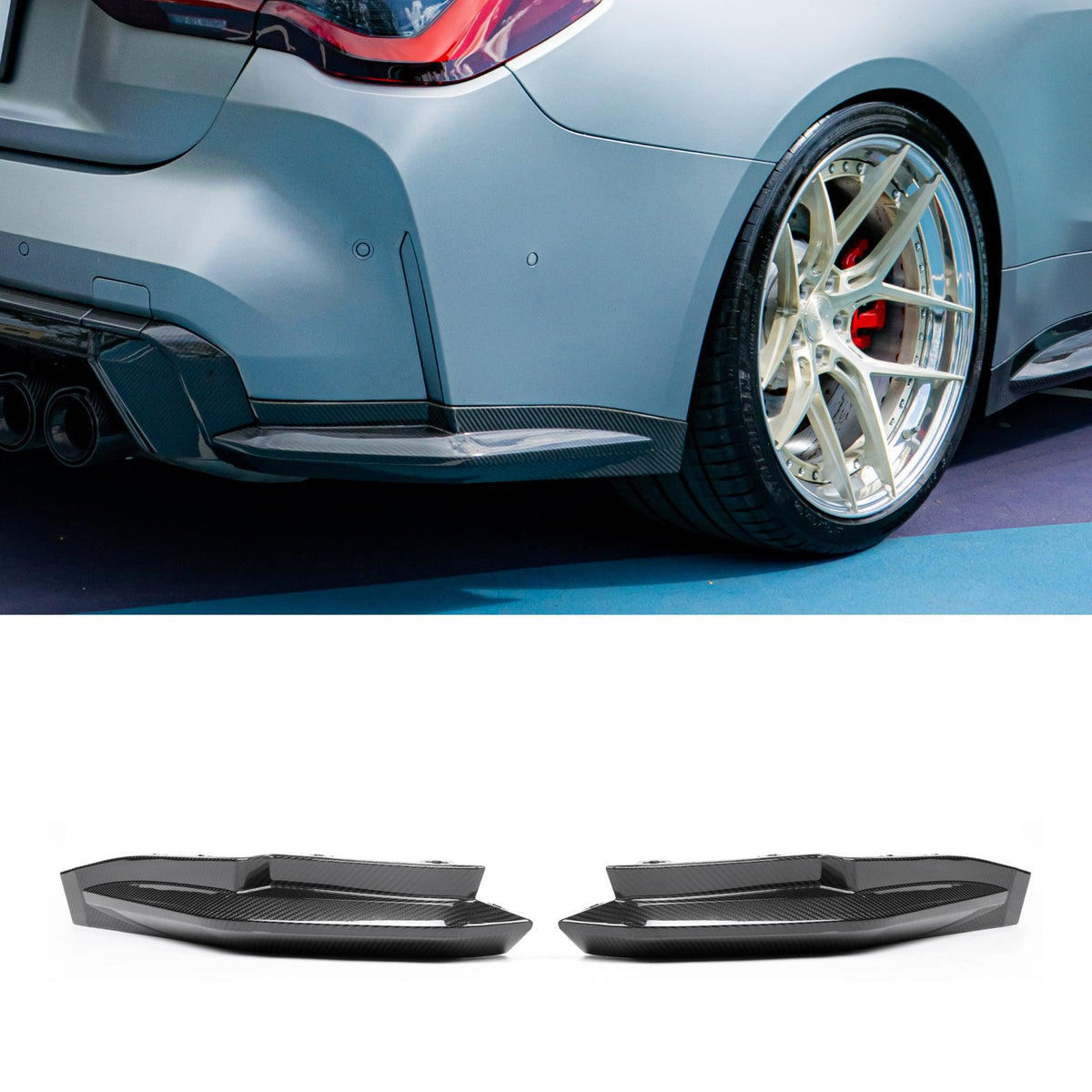 Karbonowe Dokładki Tylnego Zderzaka do BMW G80 G81 – OEM Style