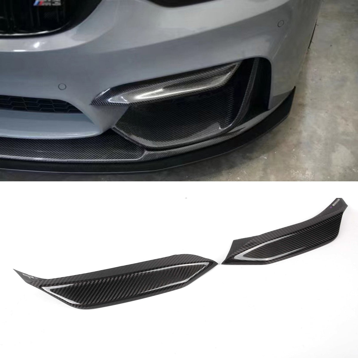 Karbonowy Górny Splitter Przedniego Zderzaka do BMW F80 M3 / F82 F83 M4 (2014-2020) M-Performance Style