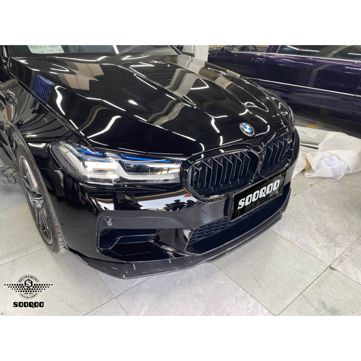 Karbonowy Splitter Przód do BMW M5 F90 PRE-LCI w stylu M-Performance