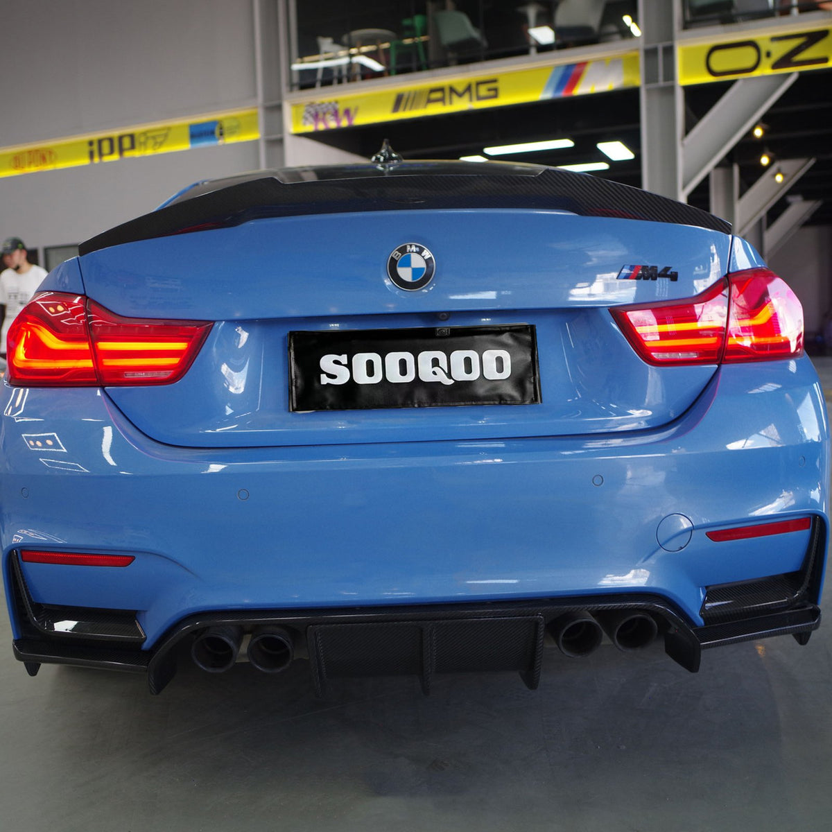 Karbonowe Splittery Tylne BMW M3 / M4 F80 / F82 / F83 M‑Performance Style (Dry‑Carbon)