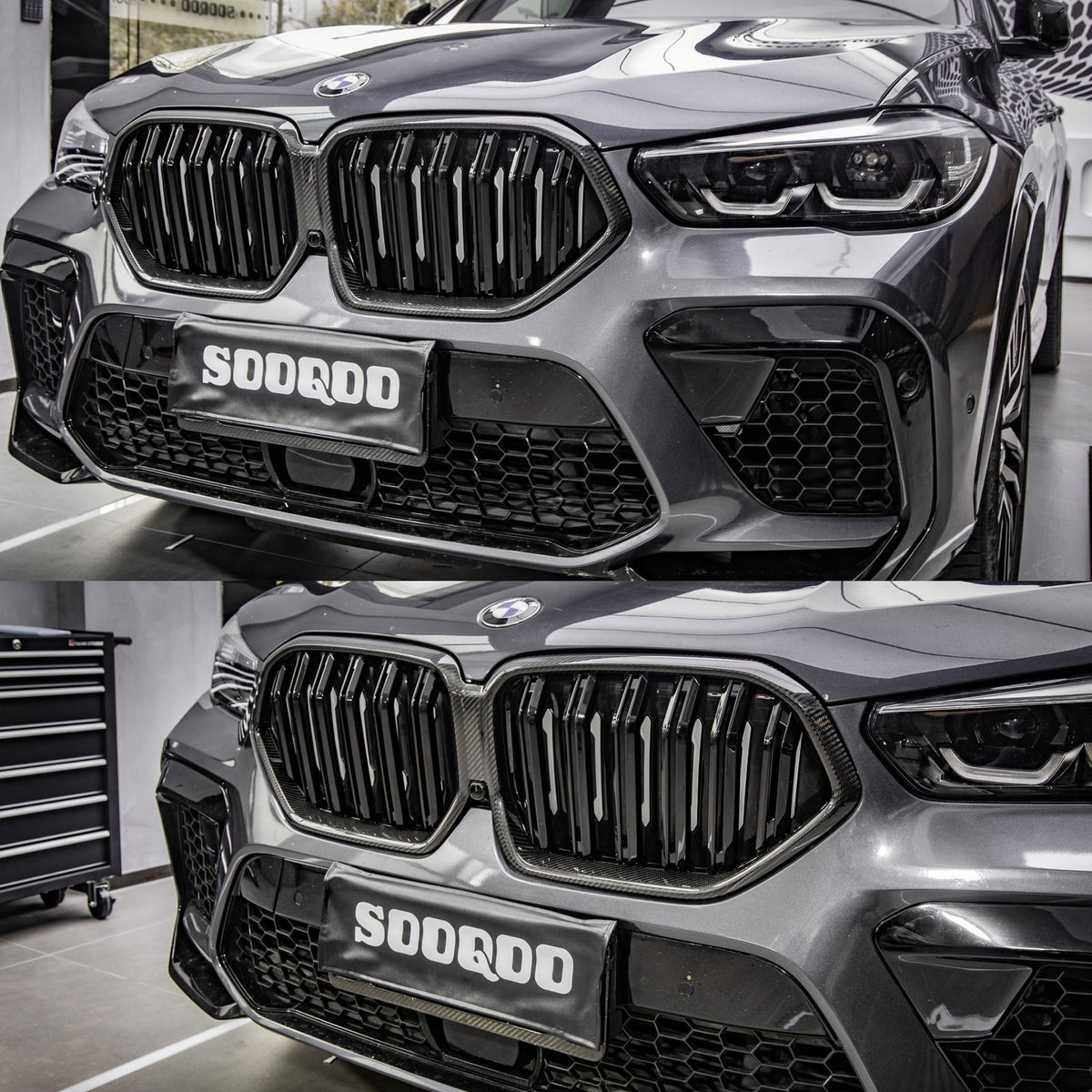 Karbonowy Grill Atrapa Nerki BMW X6 G06/X6M F96 Double Slat 2020–2023 Pre-LCI