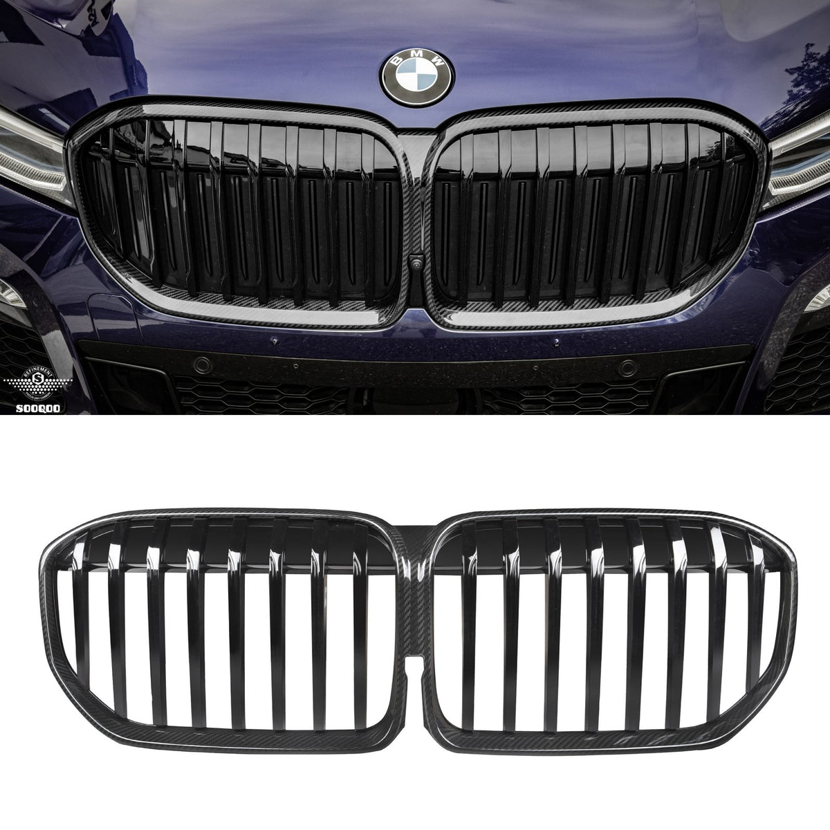 Karbonowy Grill Atrapa Nerki BMW G11/G12 LCI 2020–2022 Single Slat