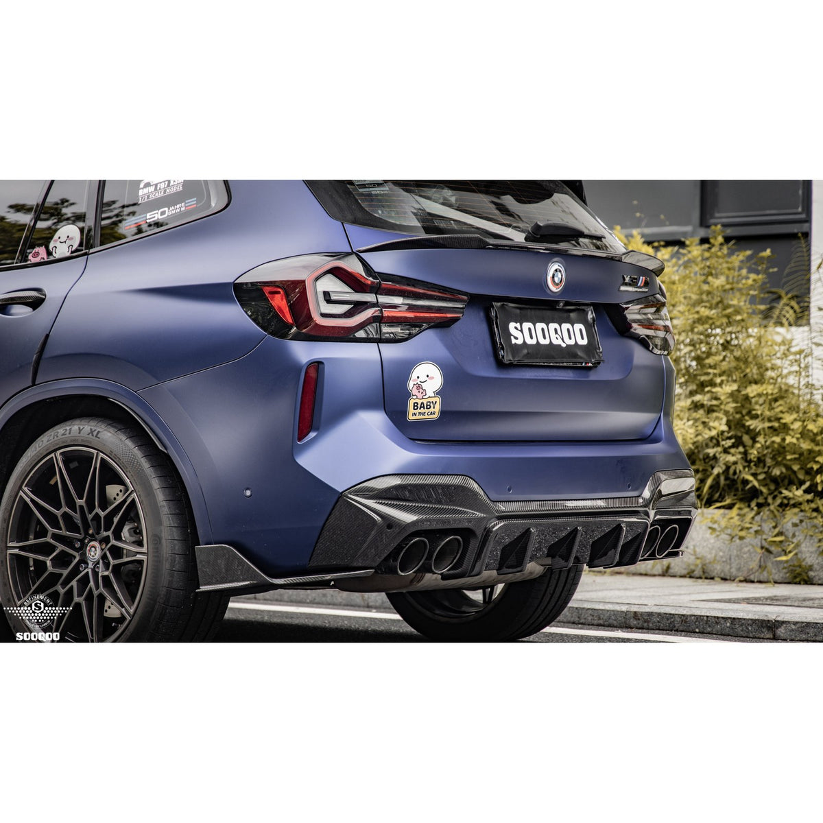Karbonowy Dyfuzor BMW X3M F97 Polift SQ Style