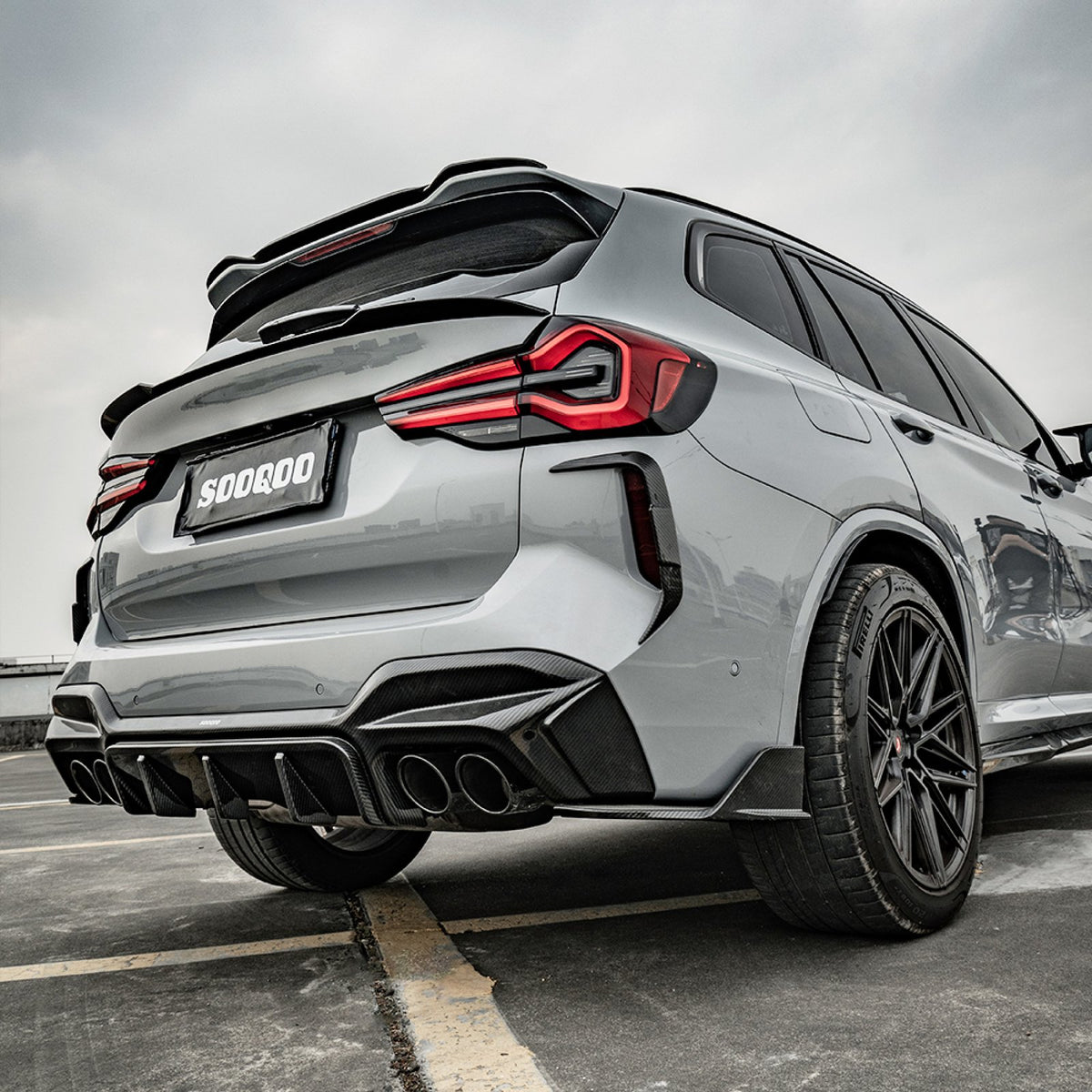 Karbonowa Lotka Spoiler Dachowy BMW X3M F97 / F97 LCI SQ Style (Dry-Carbon)