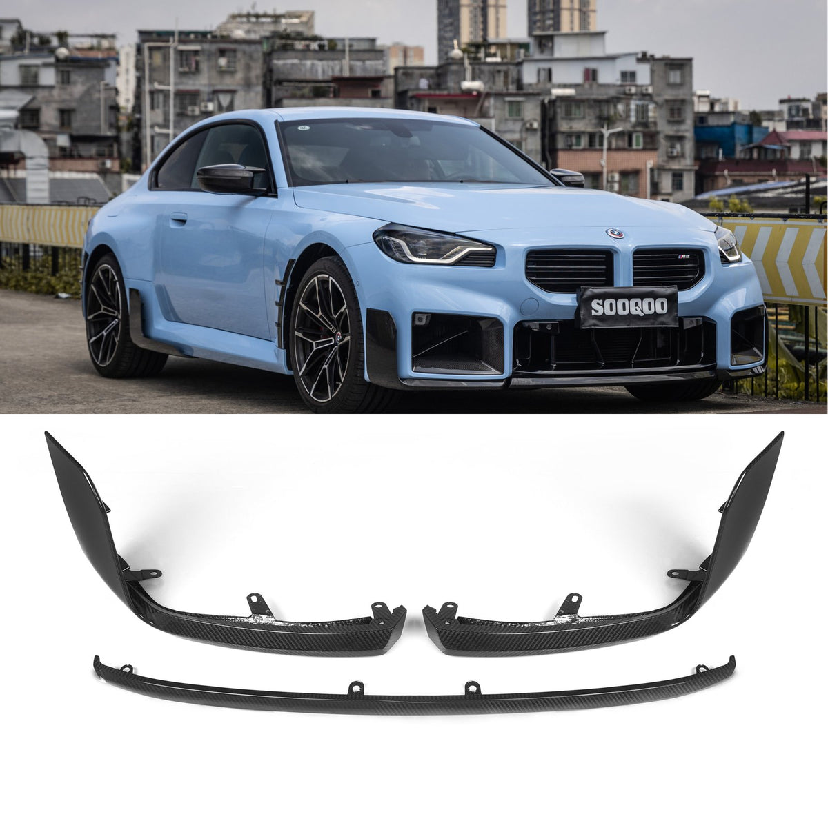 Karbonowy Splitter Przód / Front Lip do BMW M2 G87 (2023+) w stylu M-Performance
