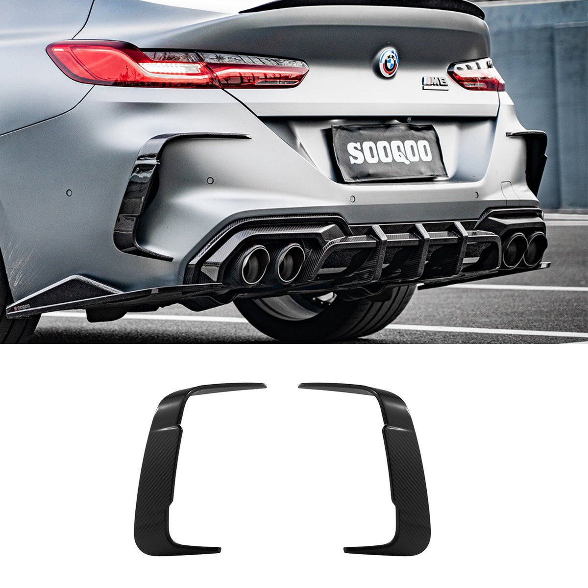 Karbonowe Boomerangi Tylnego Zderzaka BMW M8 F91 / F92 – SOOQOO