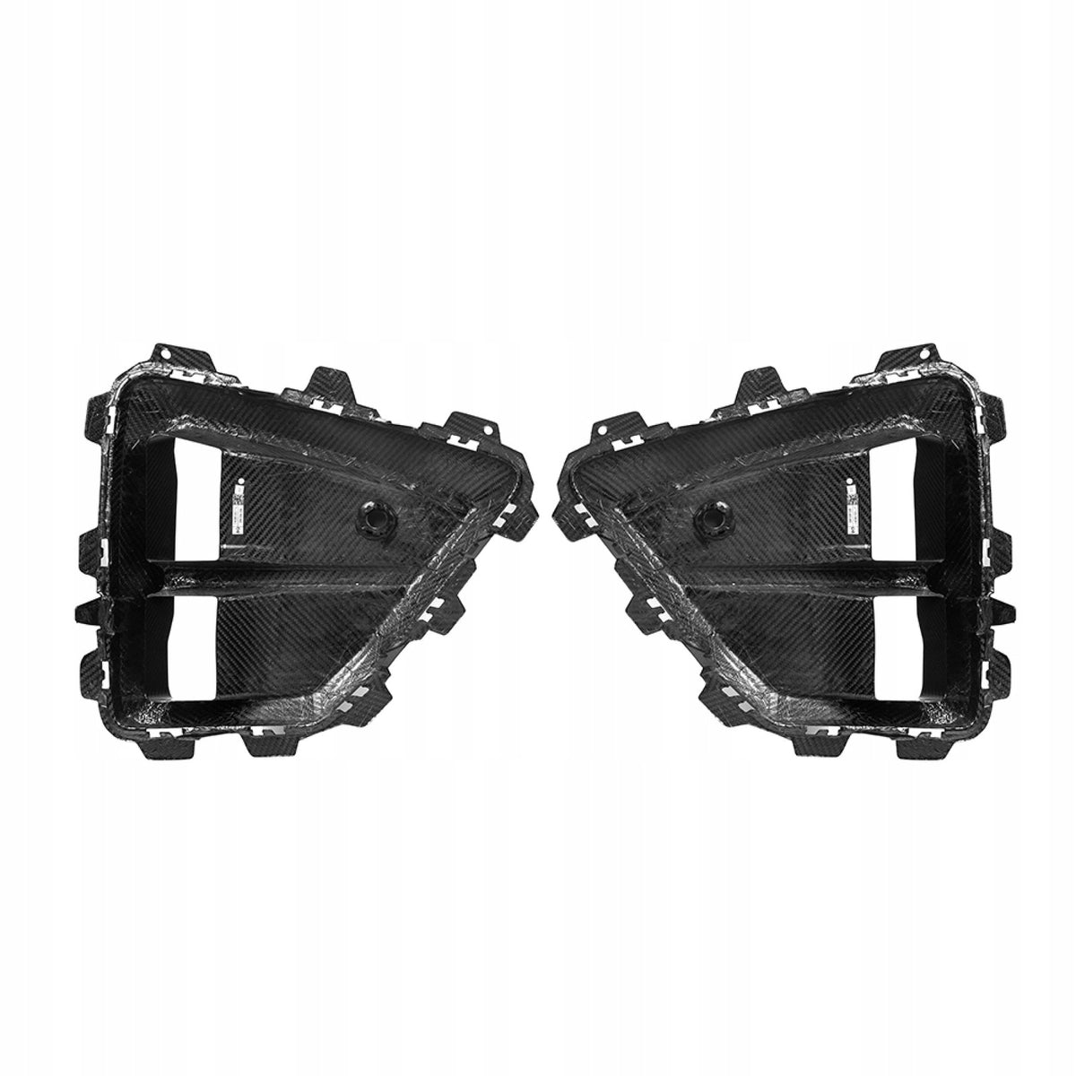 Wloty Powietrza Przedniego Zderzaka BMW X5M F95 LCI / X6M LCI – Styl SQ, Włókno Węglowe Dry Carbon SOOQOO