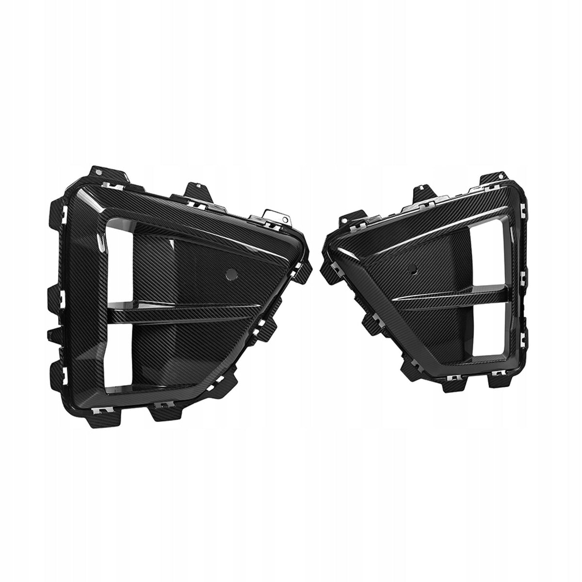 Wloty Powietrza Przedniego Zderzaka BMW X5M F95 LCI / X6M LCI – Styl SQ, Włókno Węglowe Dry Carbon SOOQOO
