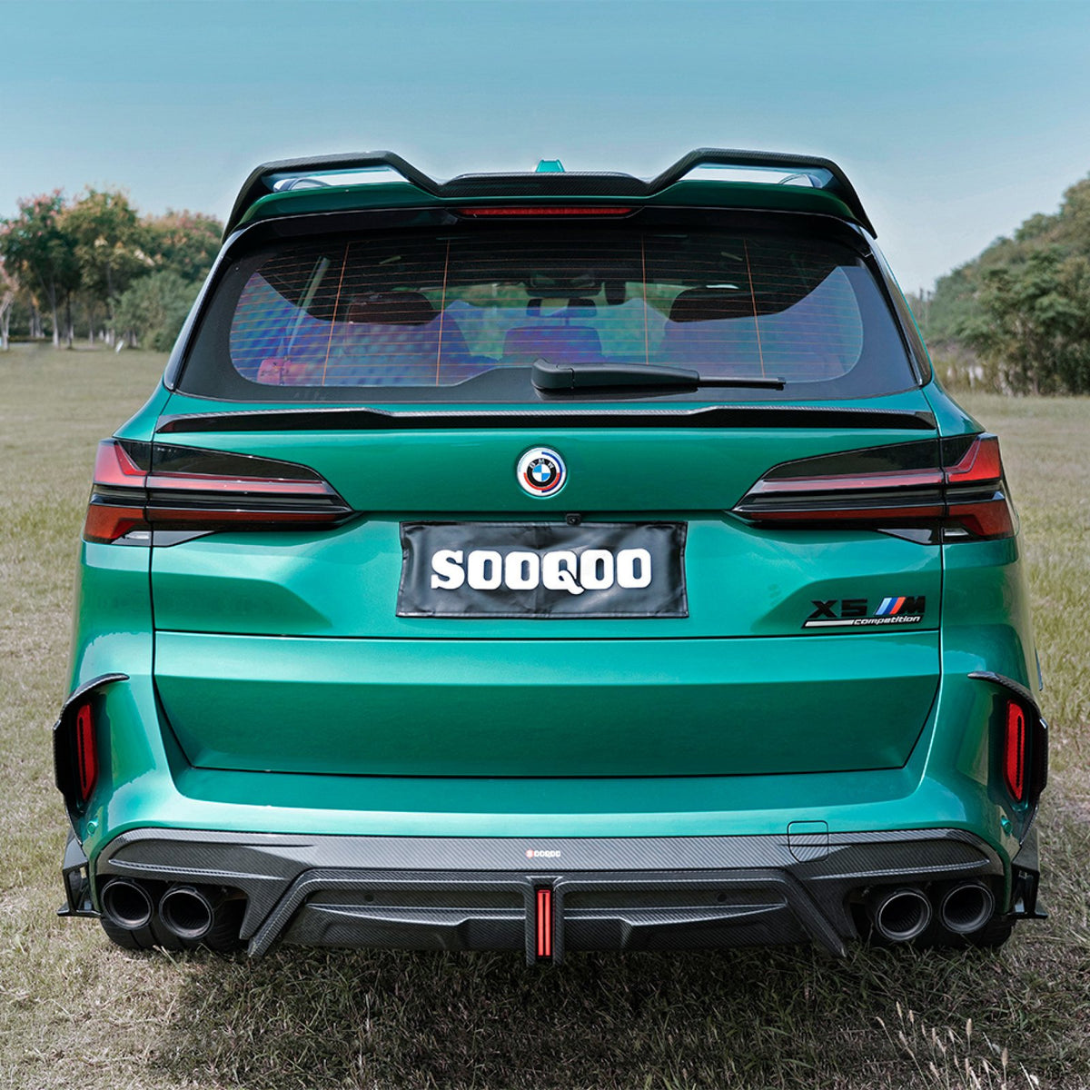 Karbonowa Lotka Spoiler Środkowy BMW X5M F95 LCI SQ Style (Dry-Carbon)