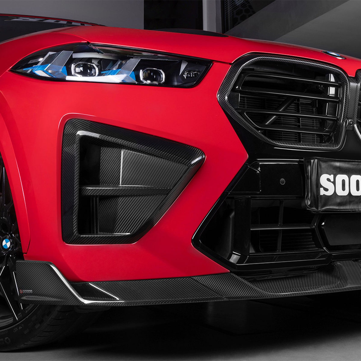 Karbonowy Splitter Przód do BMW X6M F96 LCI w stylu SQ