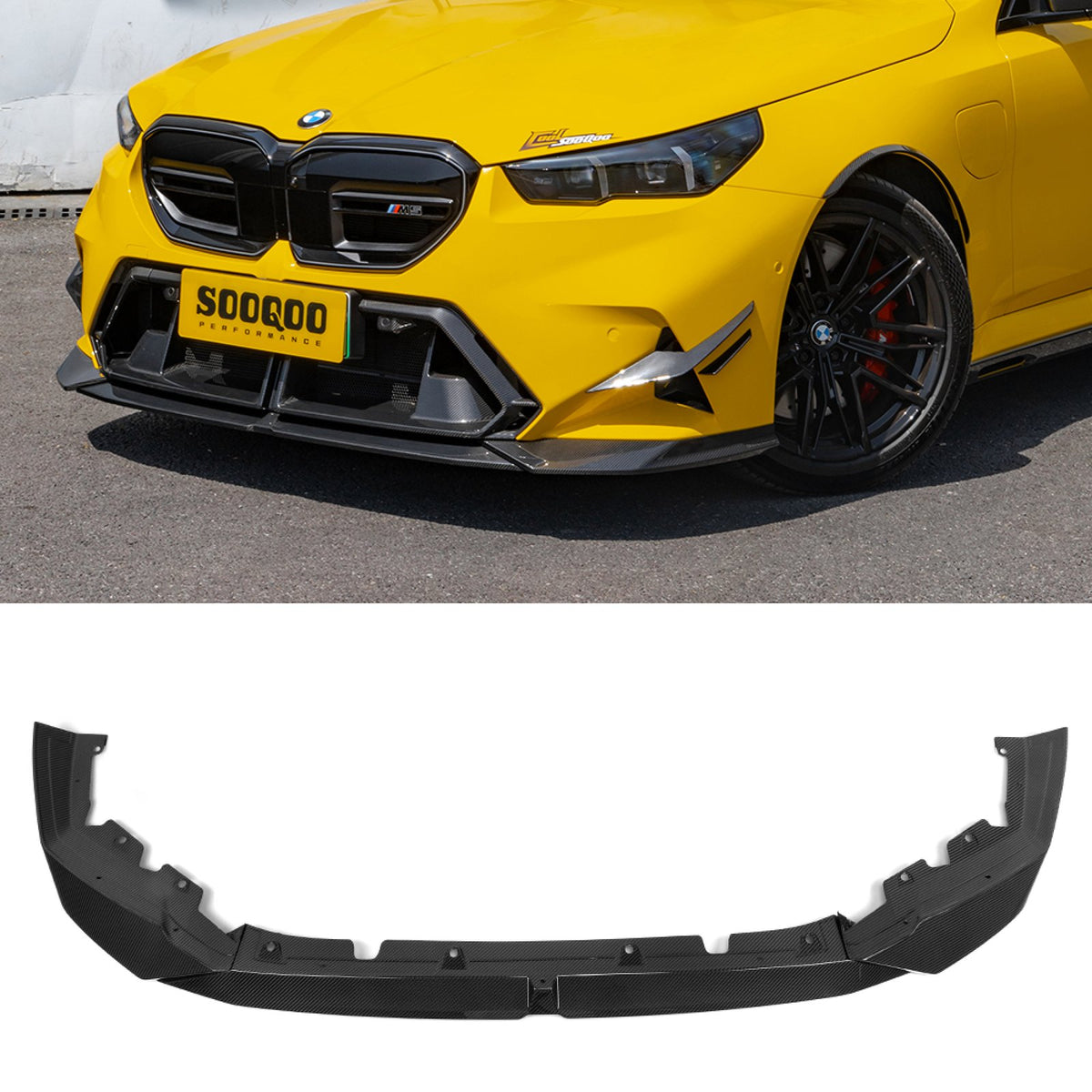 Karbonowy Splitter / Front Lip SOOQOO Style do BMW M5 G90 – Carbon Fiber