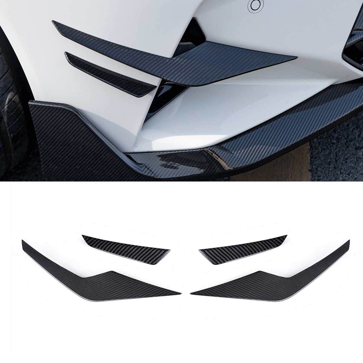 Karbonowe Canardy Dokładki Przód BMW M5 G90 G99 SQ Style