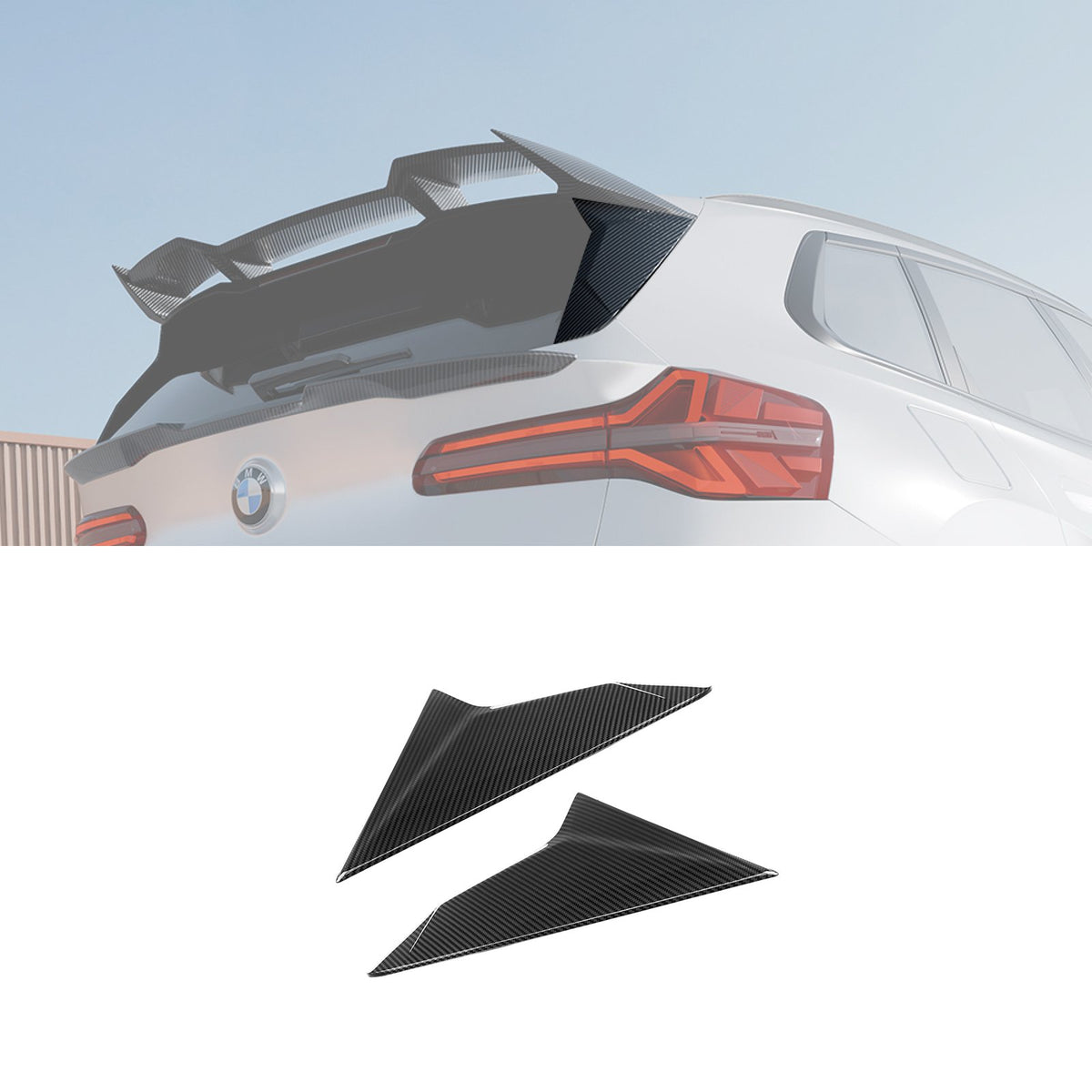 Karbonowe Lotki Tylnej Szyby BMW X3 G45 SQ Style (Dry-Carbon)