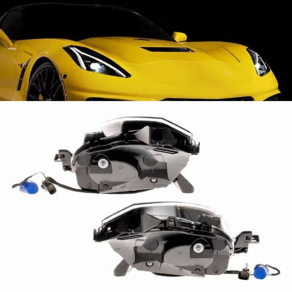 VLAND C8-Style XB LED Reflektory do Chevrolet Corvette C7 (2014–2019)