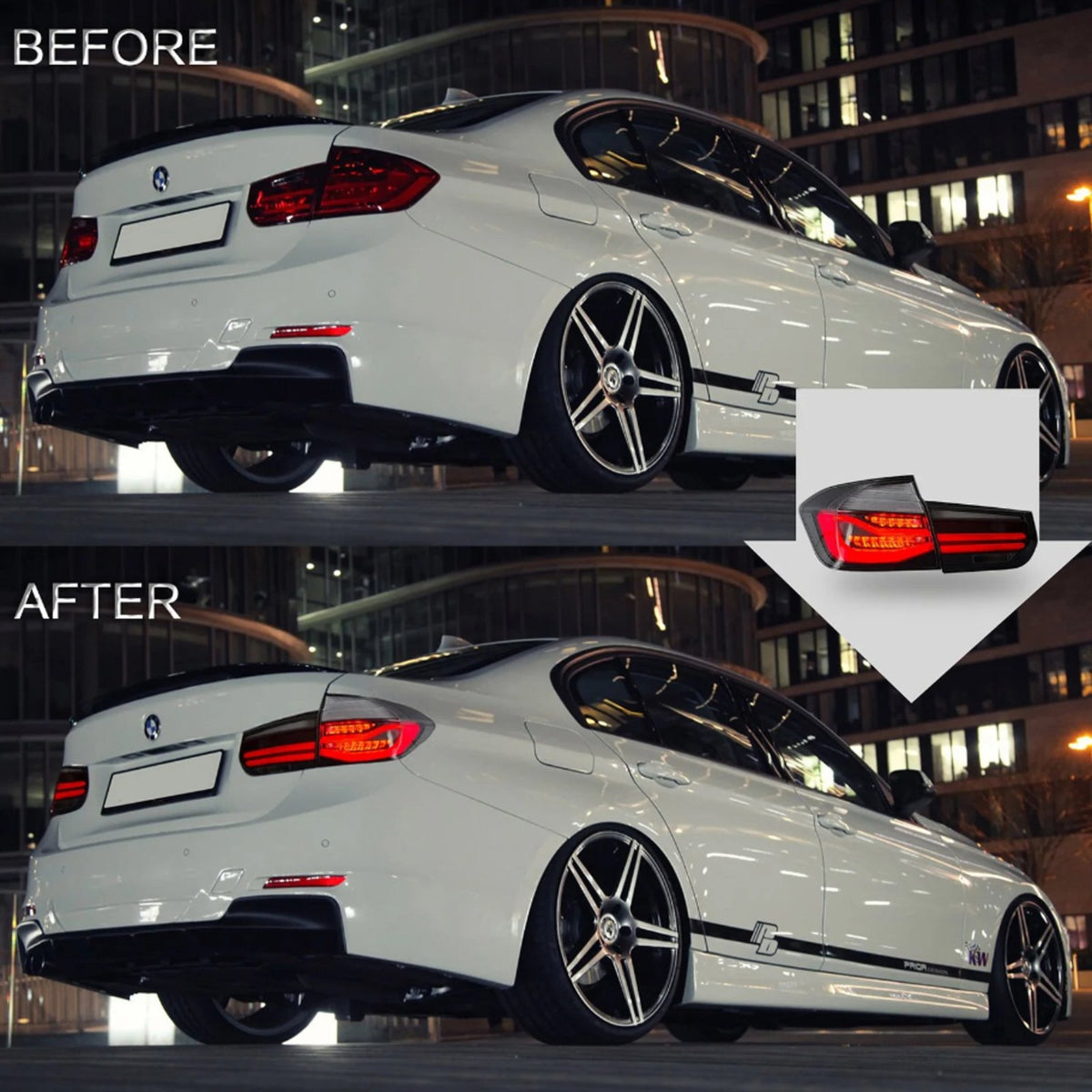 Lampy Tylne Tył BMW F30 F80 LCI Style Czerwone