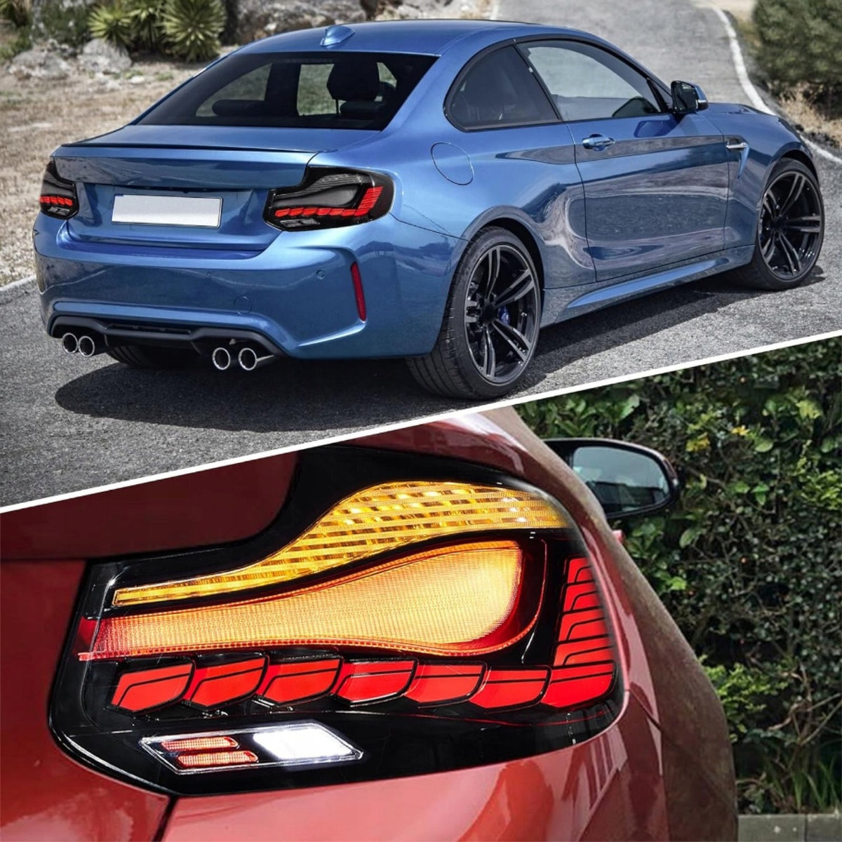 Lampy Tylne Tył BMW F22 F23 F87 GTS Style Czerwone OLED
