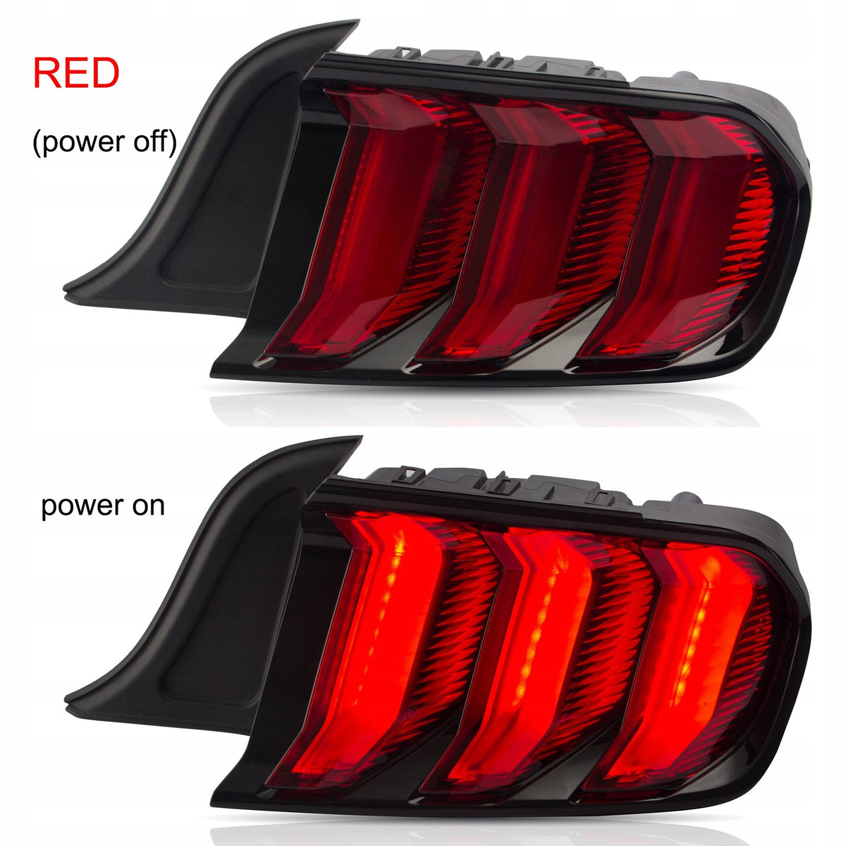 LAMPA LAMPY TYŁ LED VLAND EUROPA CZERWONE HOMOLOGACJA FORD MUSTANG 2015-23