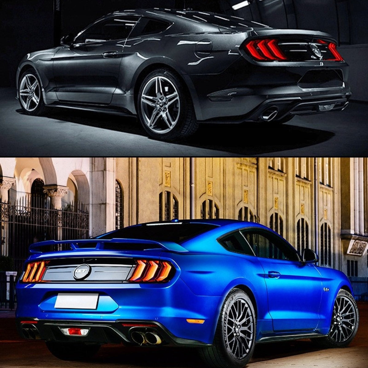 LAMPA LAMPY TYŁ LED VLAND EUROPA CZERWONE HOMOLOGACJA FORD MUSTANG 2015-23