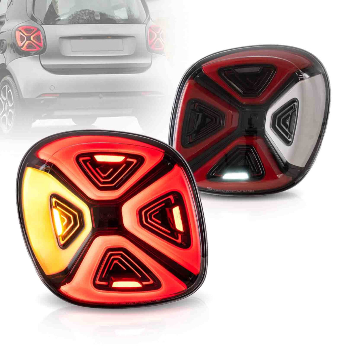 Tylne lampy LED do Smart ForTwo &amp; ForFour W453/C453/A453 2015–2020