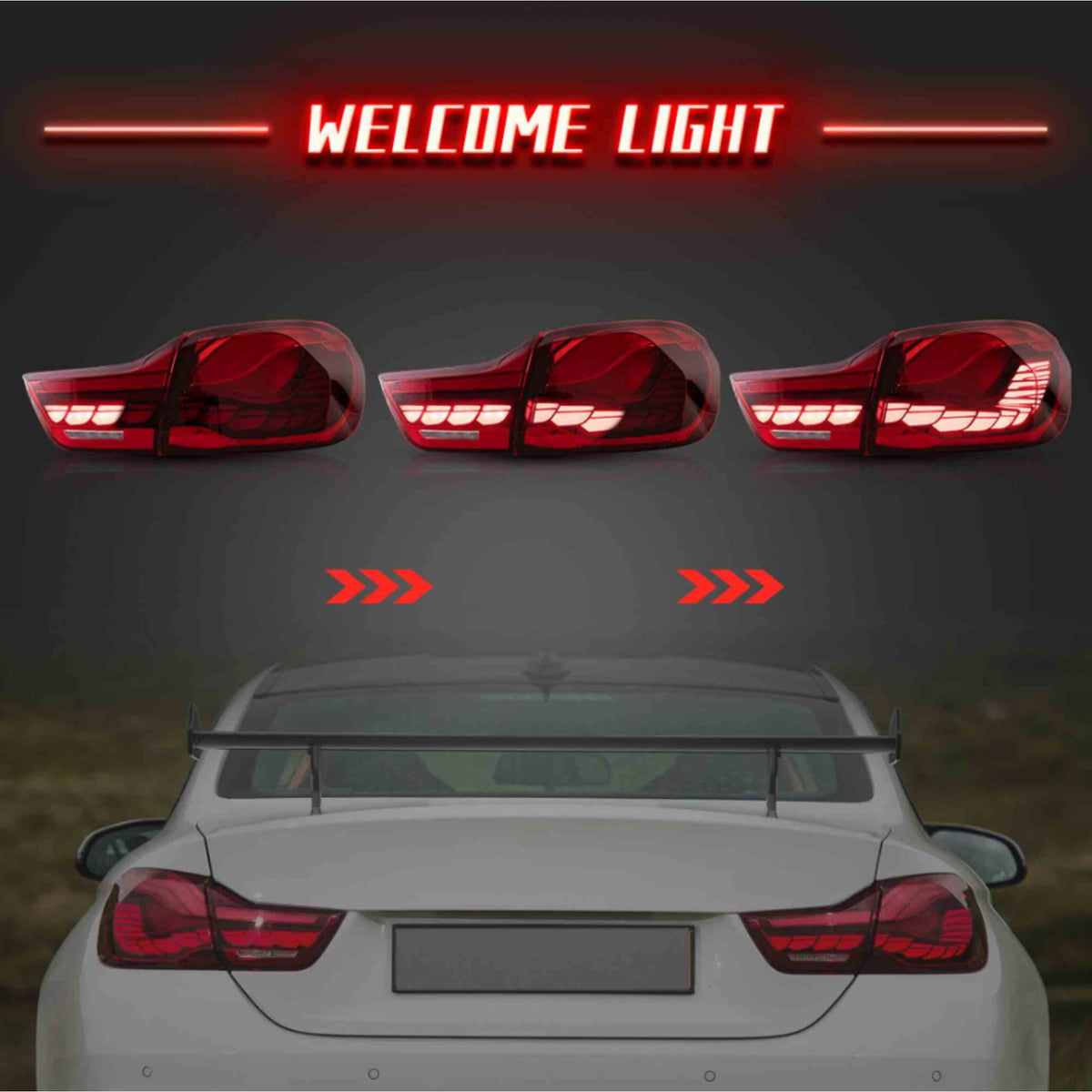 Lampy Tylne BMW F32 F33 F36 F82 F83 GTS Style Czerwone LED