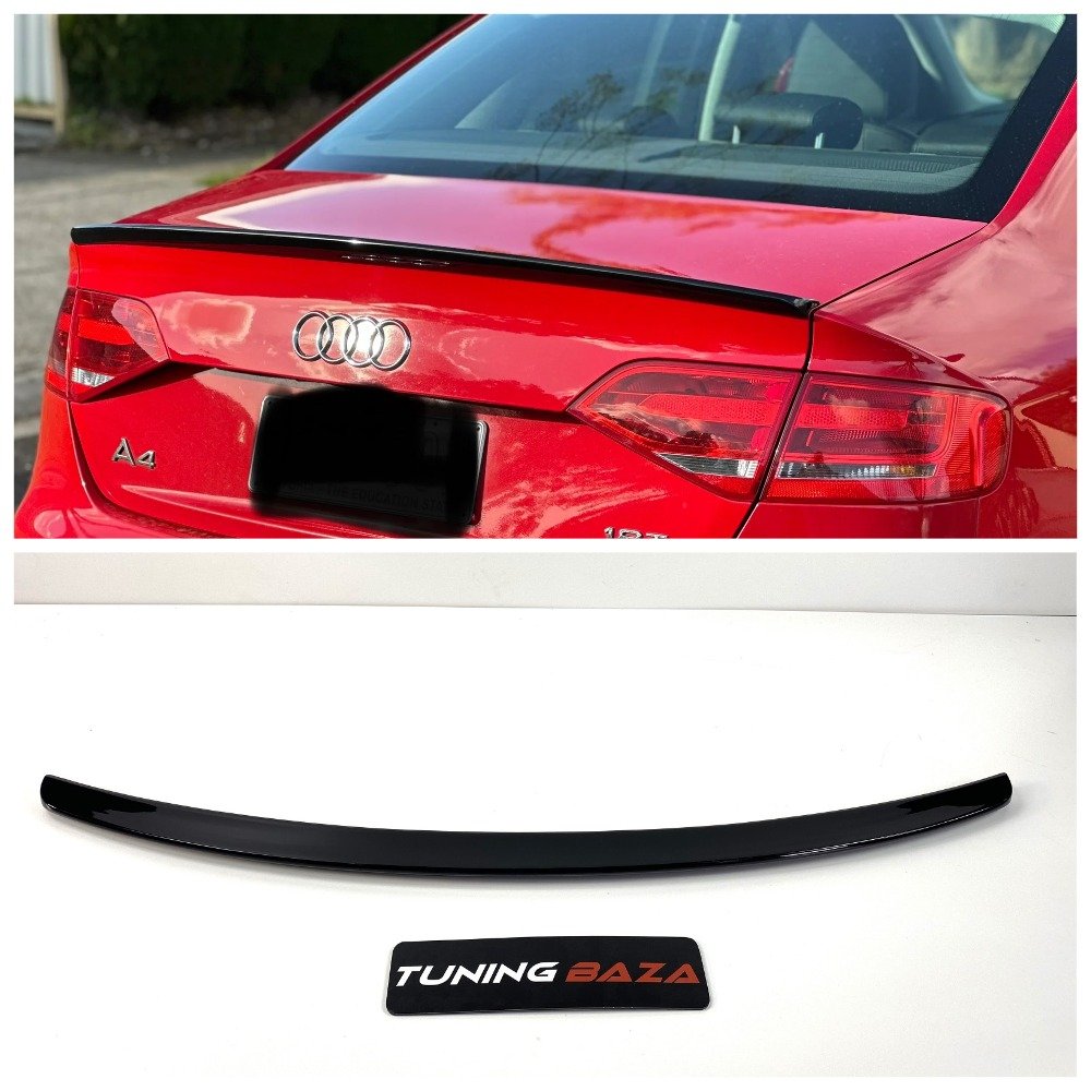 Spoiler Lotka Klapy Audi A4 B8 8K2 (2007-2011) Style 2 Czarny Połysk