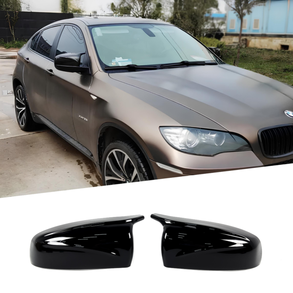 Obudowy lusterek BMW X5 X6 E70 E71 M-Style Czarny Połysk