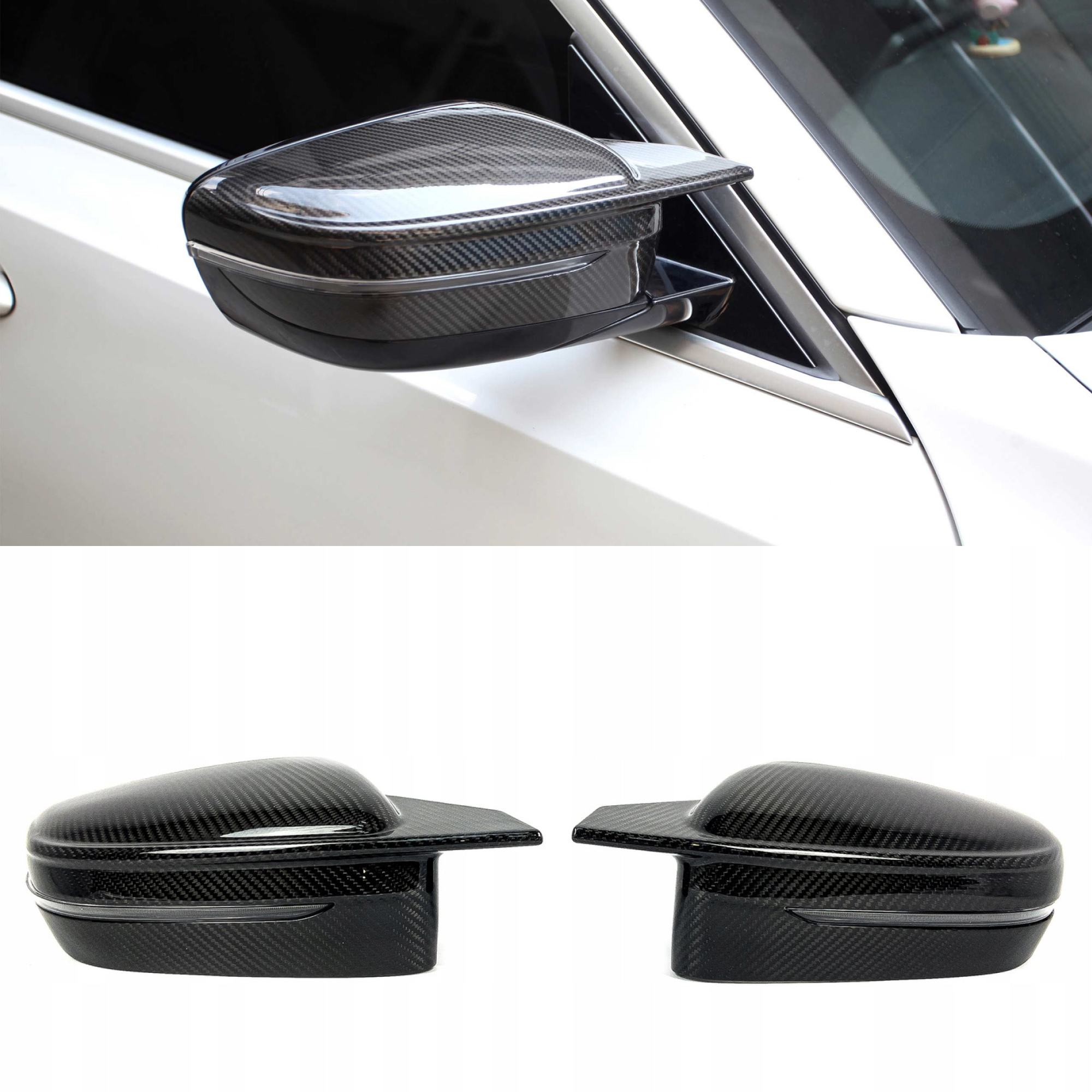 Karbonowe Nakładki Obudowa Lusterek BMW G30 G31 G11 G12 G14 G15 G16 M4 Styl - obrazek 1