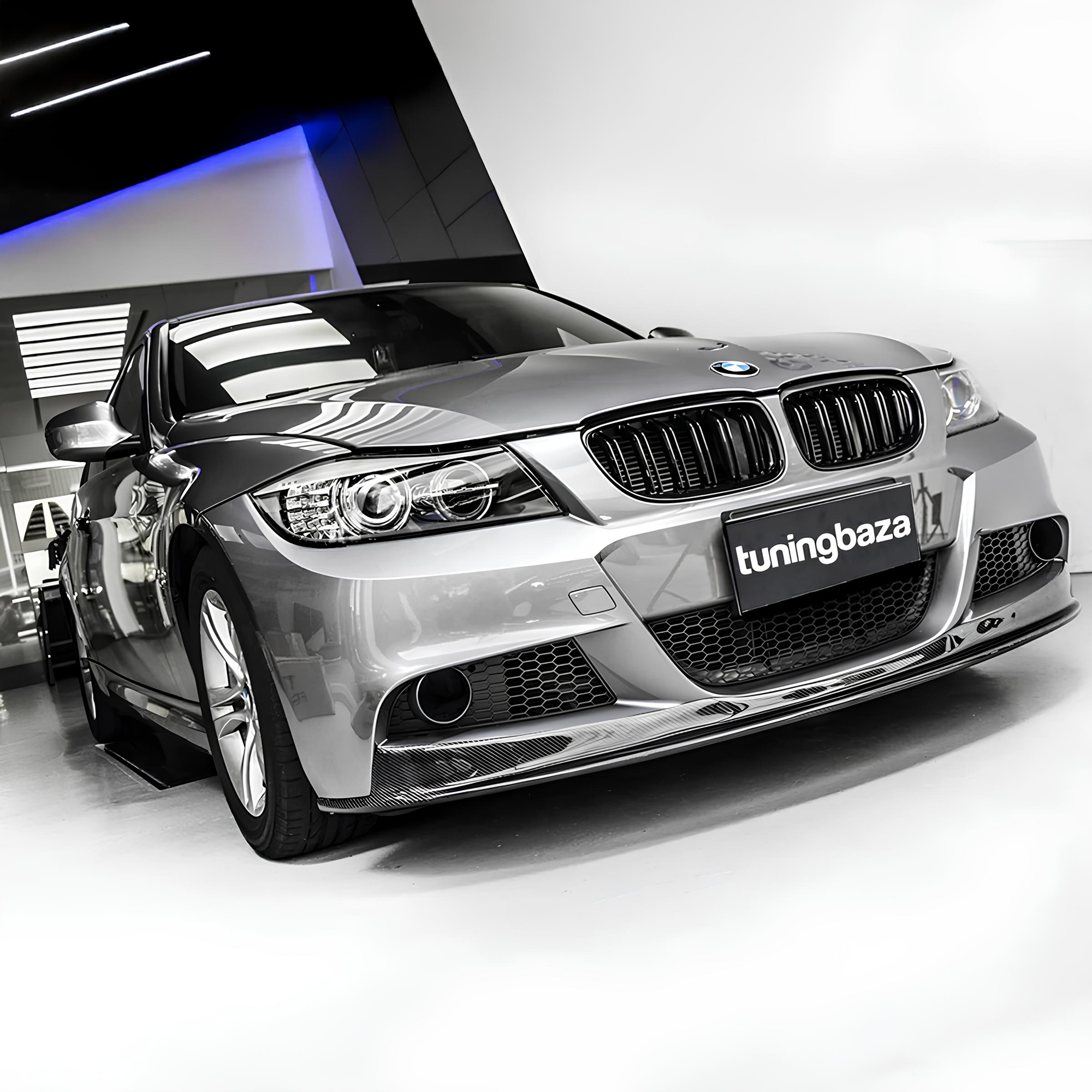 Atrapa Nerki Grill BMW 3 E90 E91 (2008-2011) LCI M-STYLE Czarny Połysk - obrazek 5