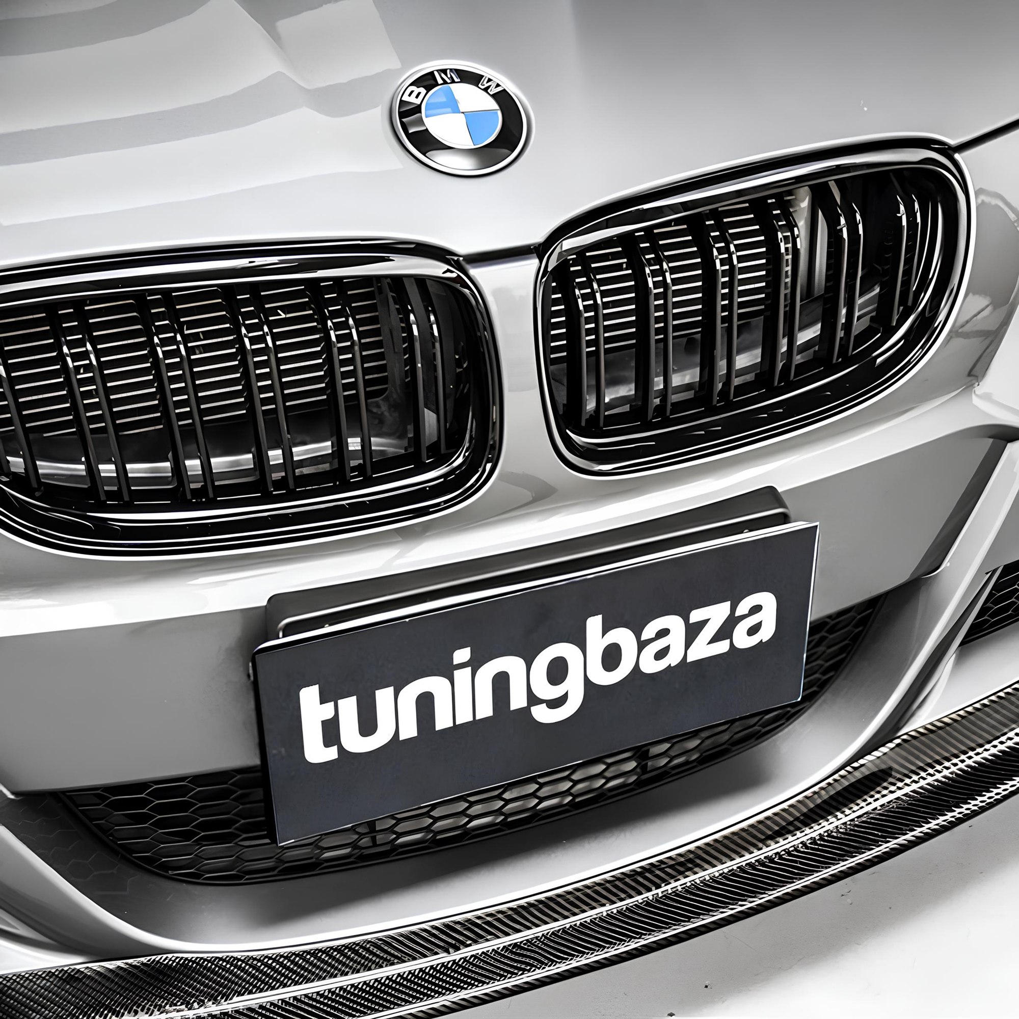 Atrapa Nerki Grill BMW 3 E90 E91 (2008-2011) LCI M-STYLE Czarny Połysk - obrazek 3