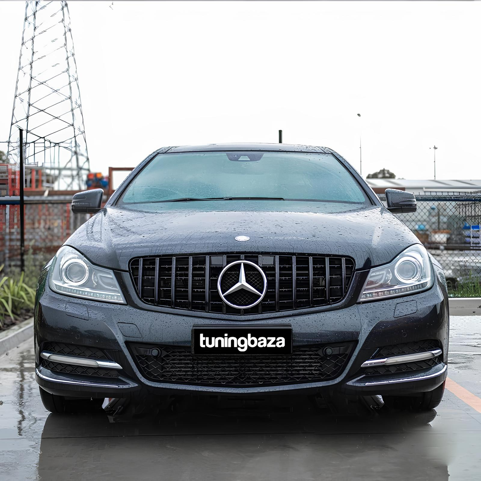 Atrapa Grill Mercedes C-Klasy W204 AMG GT Style Czarny Połysk (2007-2014) - obrazek 3
